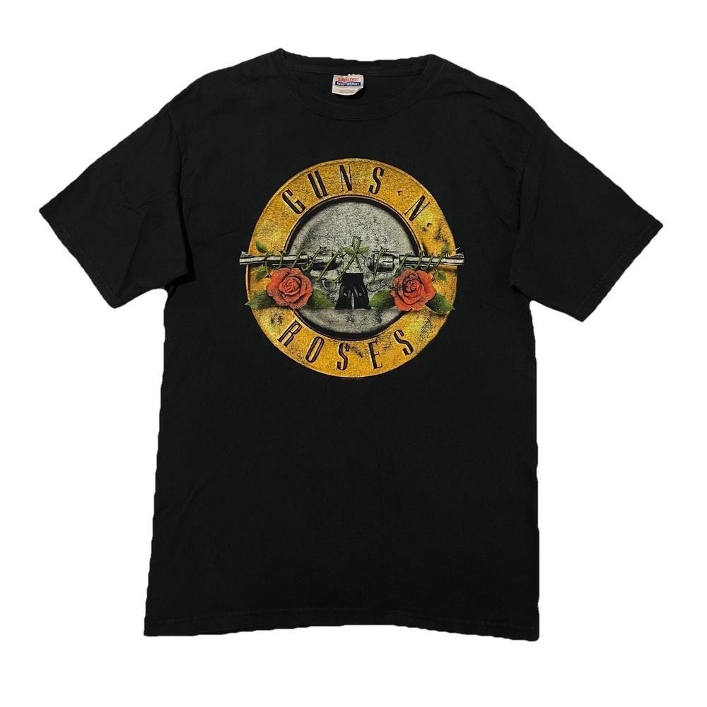 Vintage Guns N Roses T Shirt Size M Hanes Heavyweight 2004 Distressed Band Tee